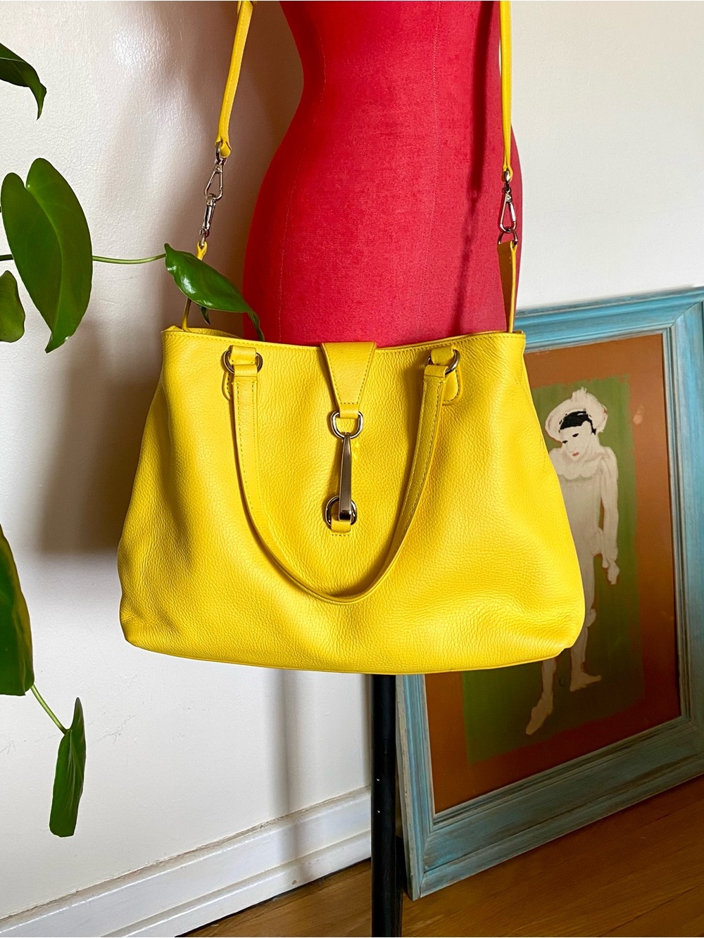 💛 Y2K Pebbled Leather Purse Crossbody Satchel 💛